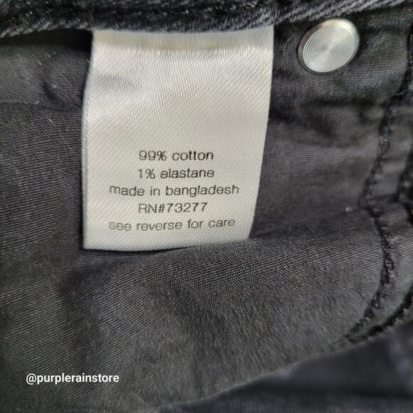 Elizabeth & James Jeans 6 Vintage Straight High Rise Tummy Control Black Wash - Picture 5 of 11